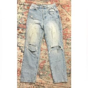 Pacsun Light Wash High Raise Distressed Dad Jeans